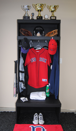 Baseball lockers - wood sports lockers