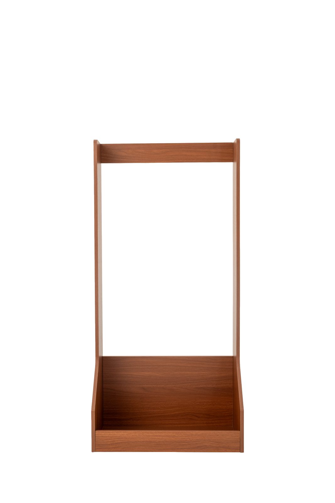 Wood stick rack for locker rooms in walnut
