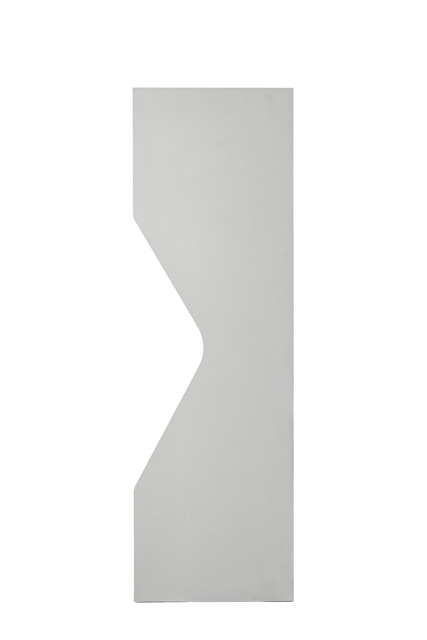 Model X wood athletic locker in light grey, side profile silhouette