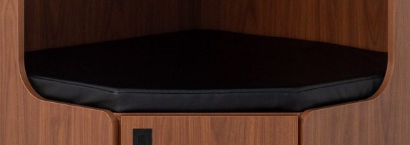 Corner locker unit five-sided bench cushion