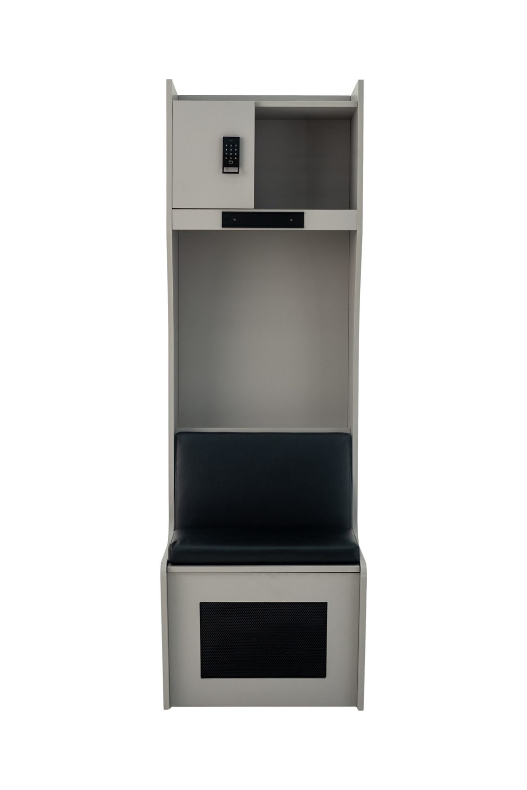 Model B locker in light grey, front view