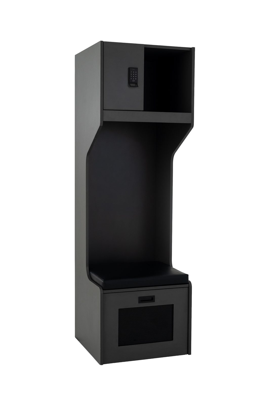 Model S with Drawer locker in black, right-side view