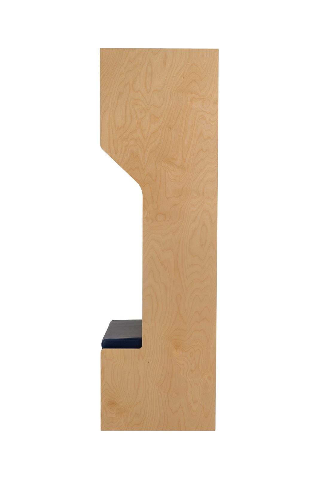 Model S Open Cubby locker in birch, side profile
