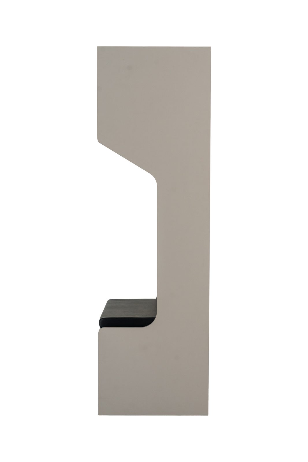 Model S Two Upper Cubbies locker in light grey, side profile